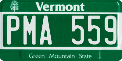 VT license plate PMA559