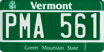 VT license plate PMA561