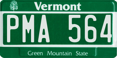 VT license plate PMA564