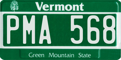 VT license plate PMA568