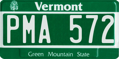 VT license plate PMA572