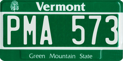 VT license plate PMA573