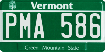 VT license plate PMA586