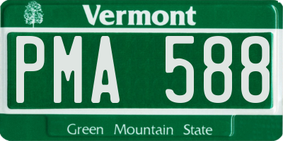 VT license plate PMA588