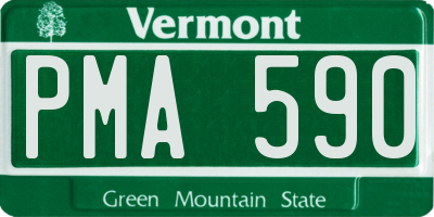 VT license plate PMA590