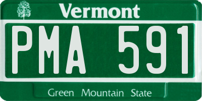 VT license plate PMA591