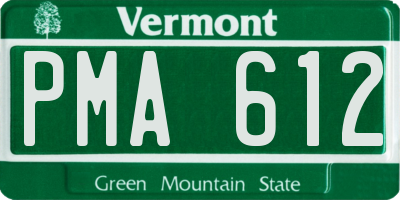 VT license plate PMA612