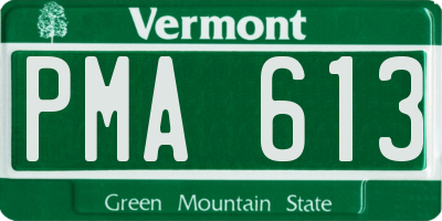 VT license plate PMA613