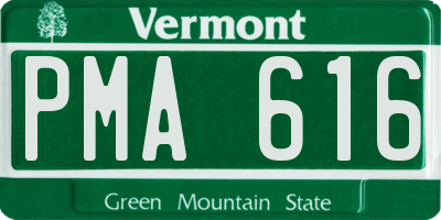 VT license plate PMA616