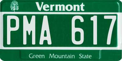 VT license plate PMA617