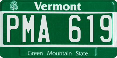 VT license plate PMA619