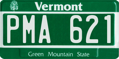VT license plate PMA621