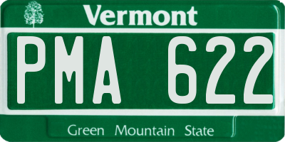 VT license plate PMA622
