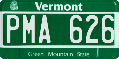 VT license plate PMA626