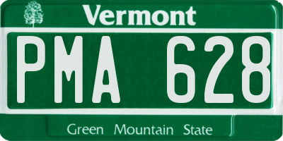 VT license plate PMA628