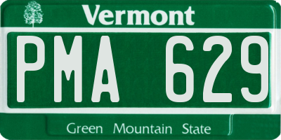 VT license plate PMA629