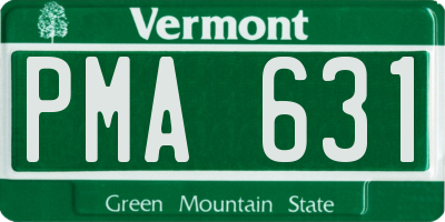 VT license plate PMA631