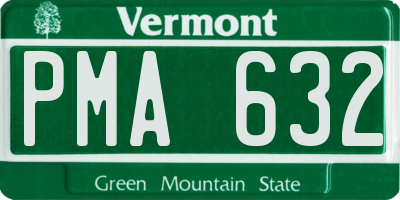 VT license plate PMA632