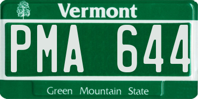 VT license plate PMA644