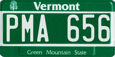 VT license plate PMA656