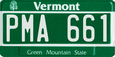 VT license plate PMA661
