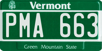 VT license plate PMA663