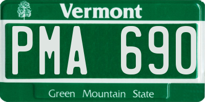 VT license plate PMA690