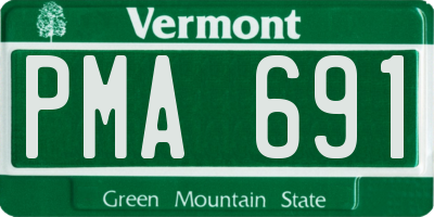 VT license plate PMA691