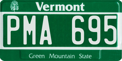 VT license plate PMA695
