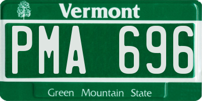 VT license plate PMA696