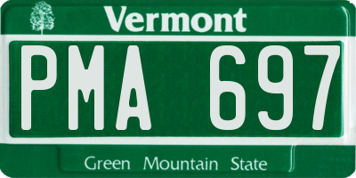VT license plate PMA697