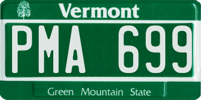 VT license plate PMA699
