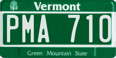 VT license plate PMA710