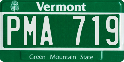 VT license plate PMA719