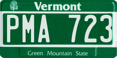 VT license plate PMA723