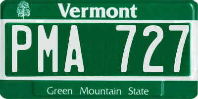 VT license plate PMA727