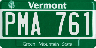 VT license plate PMA761
