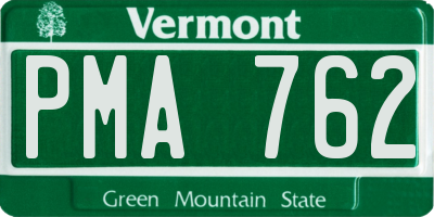 VT license plate PMA762