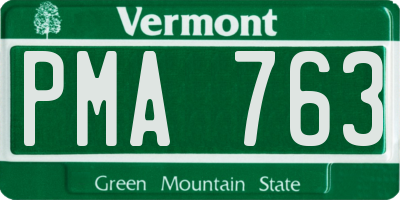 VT license plate PMA763