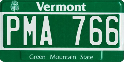 VT license plate PMA766