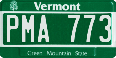 VT license plate PMA773