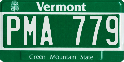 VT license plate PMA779