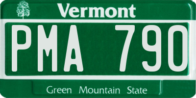 VT license plate PMA790
