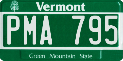 VT license plate PMA795