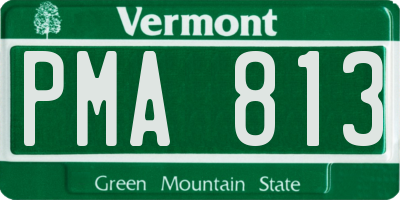 VT license plate PMA813