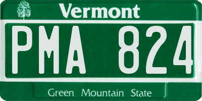 VT license plate PMA824
