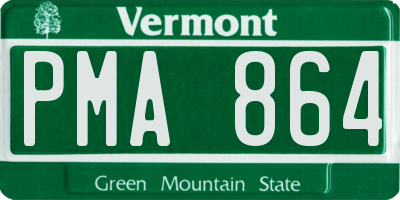 VT license plate PMA864