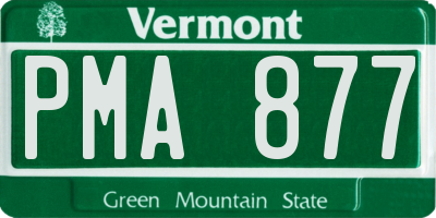 VT license plate PMA877