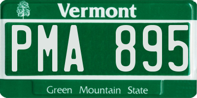 VT license plate PMA895