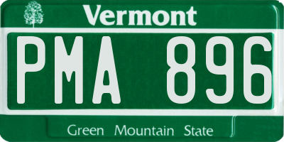 VT license plate PMA896